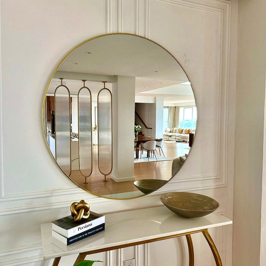 Miroir Ronde Doré