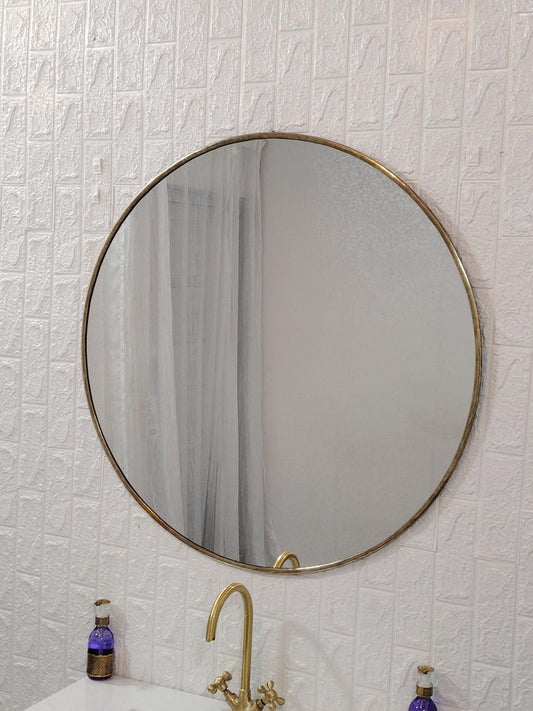 Miroir Ronde Doré