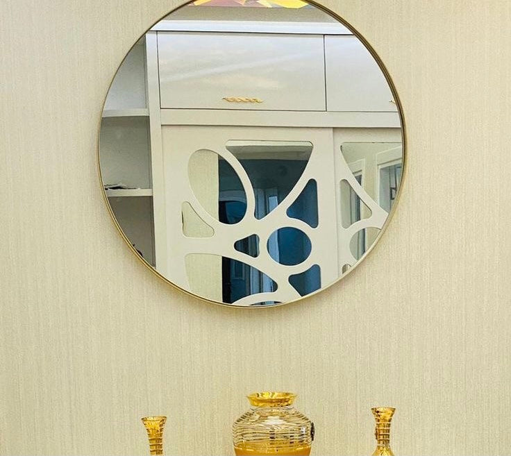 Miroir Ronde Doré
